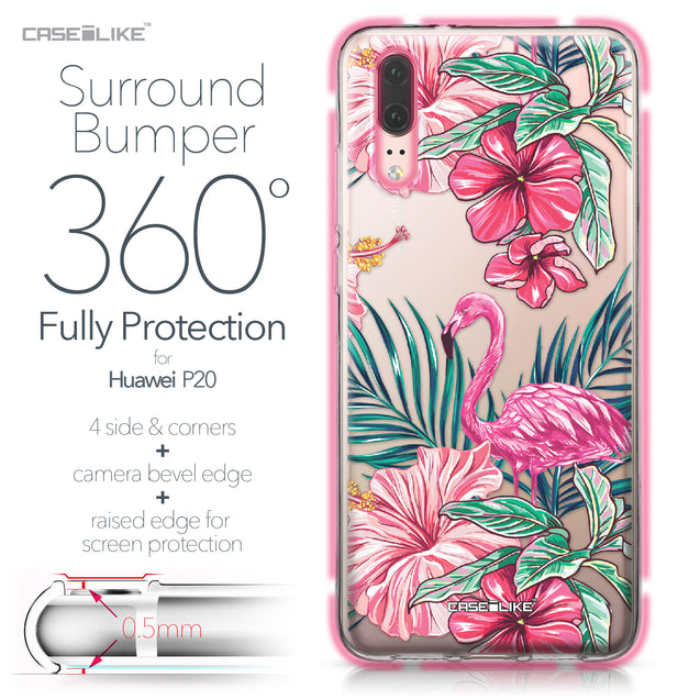 Huawei P20 case Tropical Flamingo 2239 Bumper Case Protection | CASEiLIKE.com