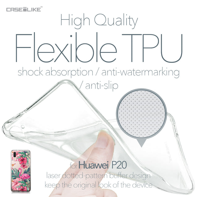 Huawei P20 case Tropical Flamingo 2239 Soft Gel Silicone Case | CASEiLIKE.com