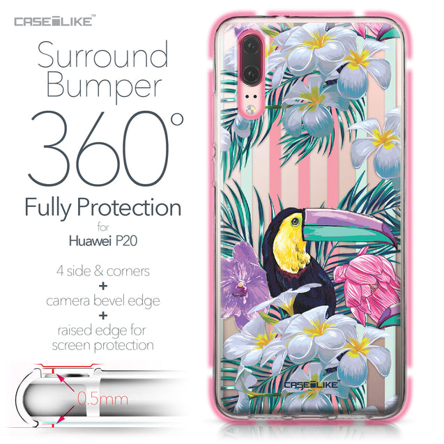Huawei P20 case Tropical Floral 2240 Bumper Case Protection | CASEiLIKE.com