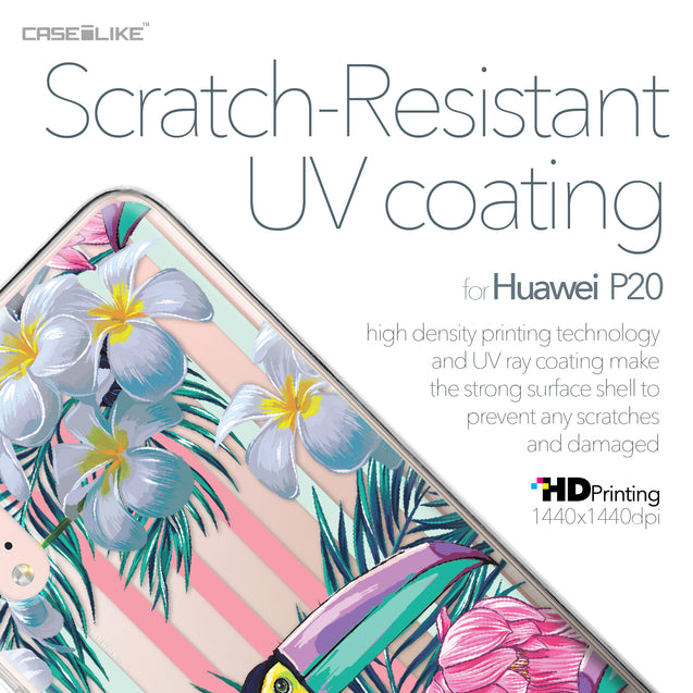 Huawei P20 case Tropical Floral 2240 with UV-Coating Scratch-Resistant Case | CASEiLIKE.com