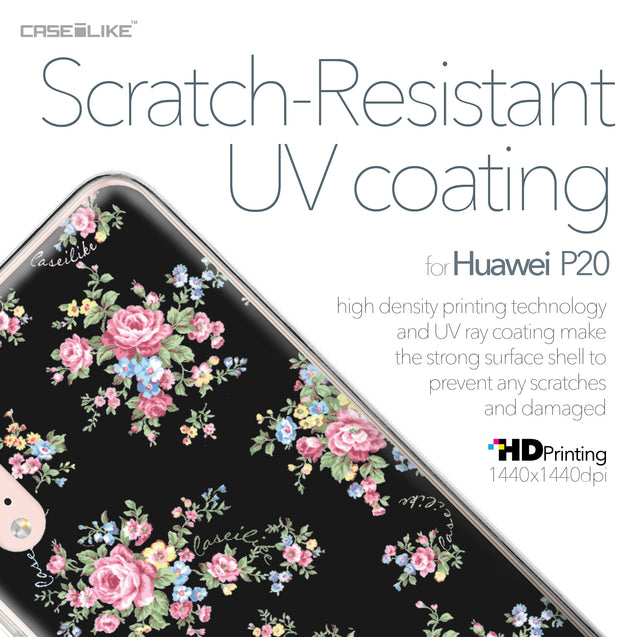 Huawei P20 case Floral Rose Classic 2261 with UV-Coating Scratch-Resistant Case | CASEiLIKE.com