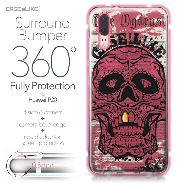 Huawei P20 case Art of Skull 2523 Bumper Case Protection | CASEiLIKE.com
