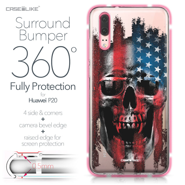 Huawei P20 case Art of Skull 2532 Bumper Case Protection | CASEiLIKE.com
