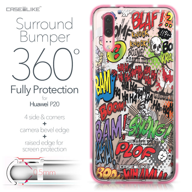 Huawei P20 case Comic Captions 2914 Bumper Case Protection | CASEiLIKE.com
