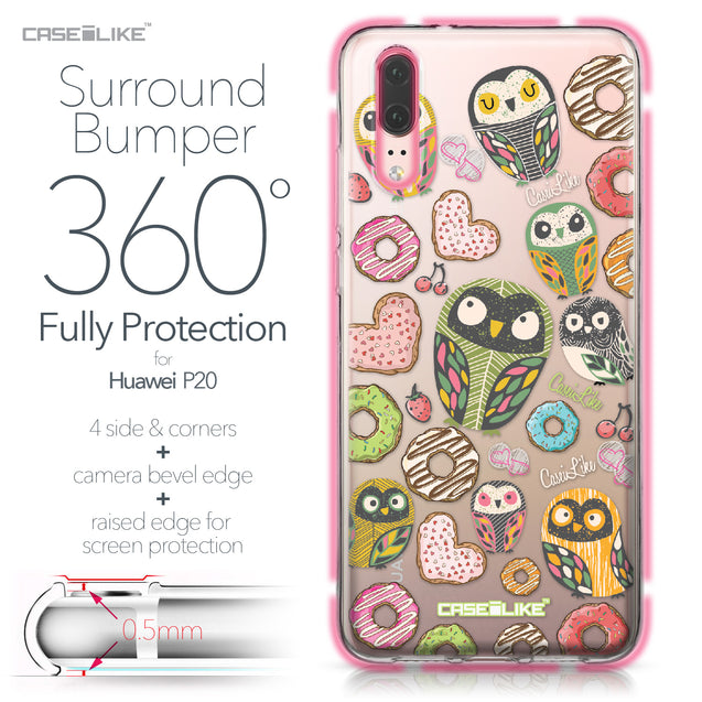 Huawei P20 case Owl Graphic Design 3315 Bumper Case Protection | CASEiLIKE.com