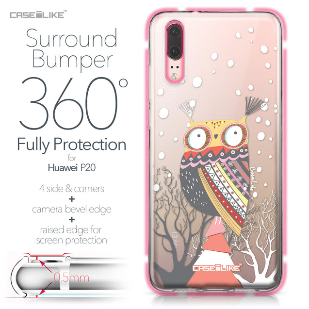 Huawei P20 case Owl Graphic Design 3317 Bumper Case Protection | CASEiLIKE.com
