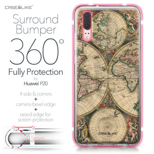 Huawei P20 case World Map Vintage 4607 Bumper Case Protection | CASEiLIKE.com