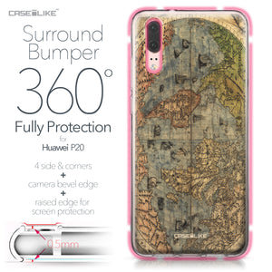Huawei P20 case World Map Vintage 4608 Bumper Case Protection | CASEiLIKE.com