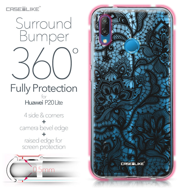Huawei P20 Lite case Lace 2037 Bumper Case Protection | CASEiLIKE.com