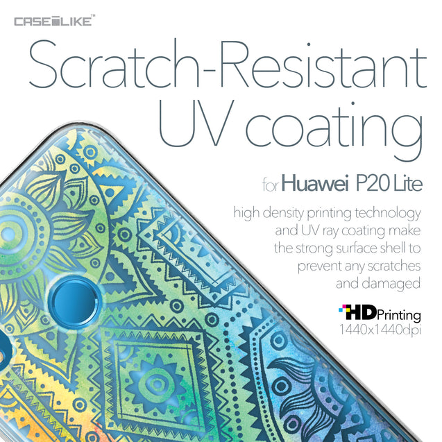 Huawei P20 Lite case Indian Line Art 2064 with UV-Coating Scratch-Resistant Case | CASEiLIKE.com