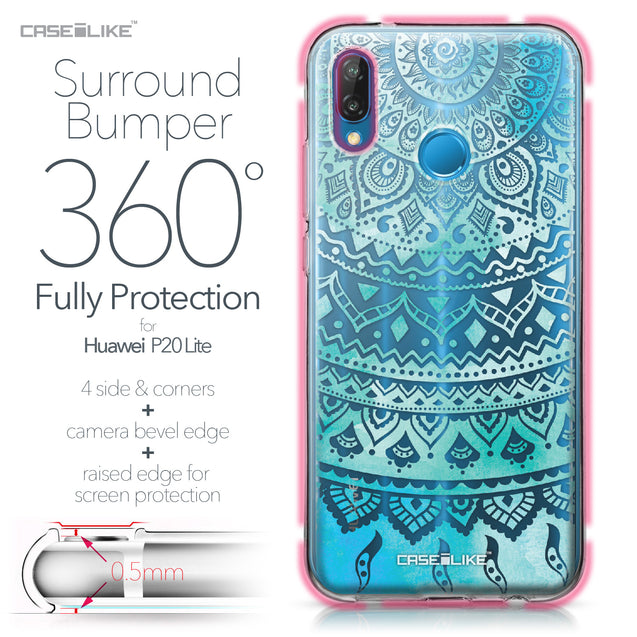 Huawei P20 Lite case Indian Line Art 2066 Bumper Case Protection | CASEiLIKE.com