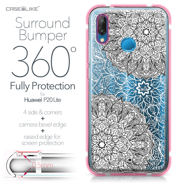Huawei P20 Lite case Mandala Art 2093 Bumper Case Protection | CASEiLIKE.com