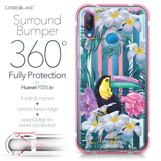 Huawei P20 Lite case Tropical Floral 2240 Bumper Case Protection | CASEiLIKE.com