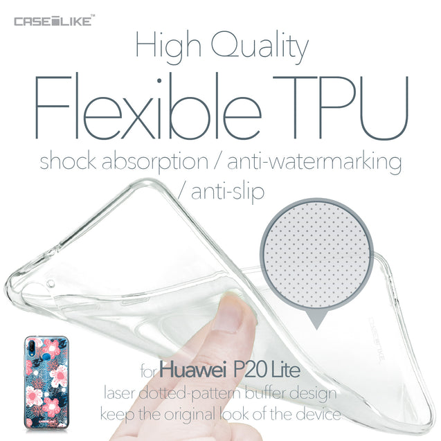 Huawei P20 Lite case Japanese Floral 2255 Soft Gel Silicone Case | CASEiLIKE.com