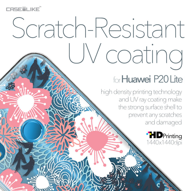 Huawei P20 Lite case Japanese Floral 2255 with UV-Coating Scratch-Resistant Case | CASEiLIKE.com
