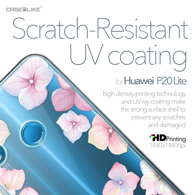Huawei P20 Lite case Hydrangea 2257 with UV-Coating Scratch-Resistant Case | CASEiLIKE.com