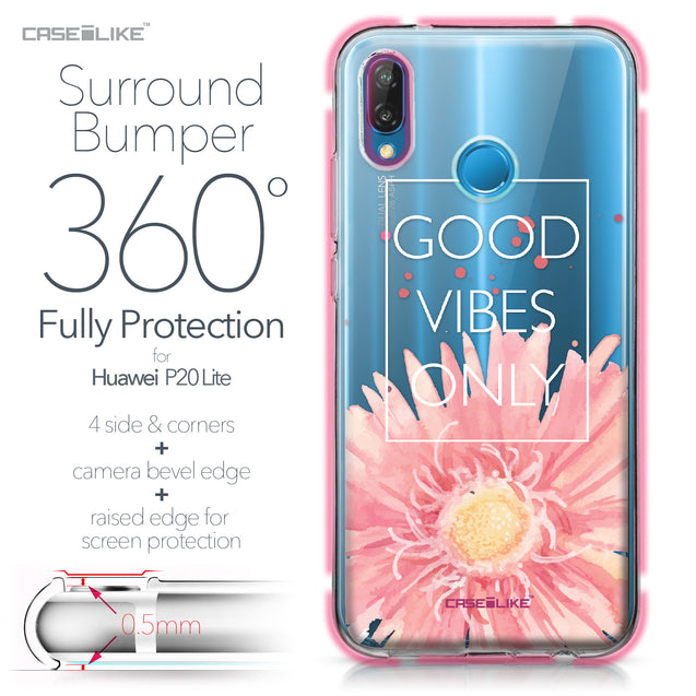 Huawei P20 Lite case Gerbera 2258 Bumper Case Protection | CASEiLIKE.com