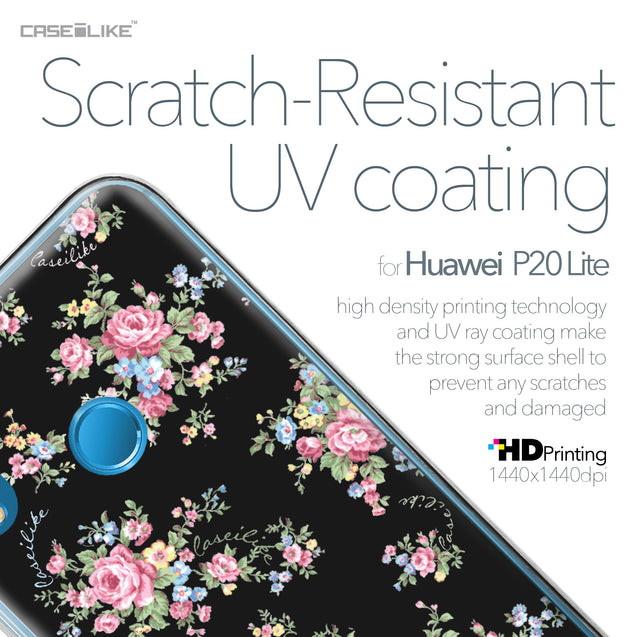 Huawei P20 Lite case Floral Rose Classic 2261 with UV-Coating Scratch-Resistant Case | CASEiLIKE.com