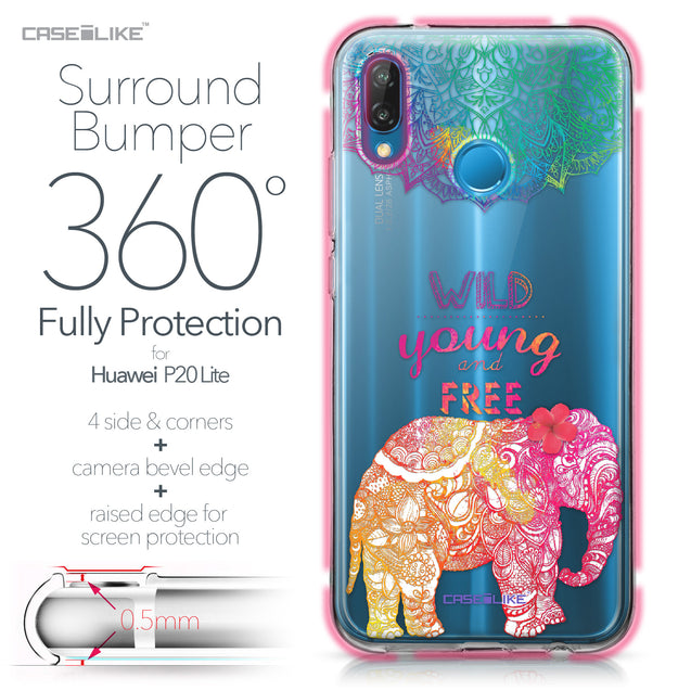 Huawei P20 Lite case Mandala Art 2302 Bumper Case Protection | CASEiLIKE.com