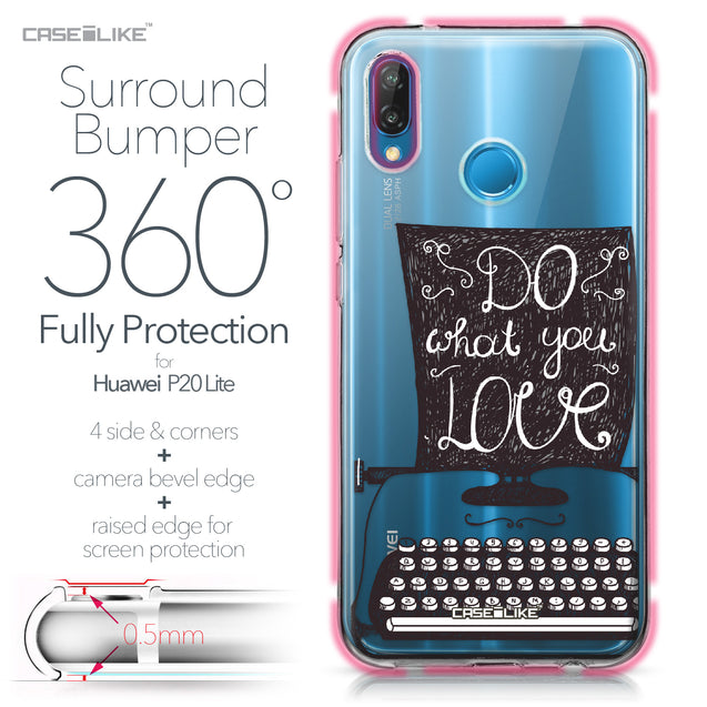 Huawei P20 Lite case Quote 2400 Bumper Case Protection | CASEiLIKE.com