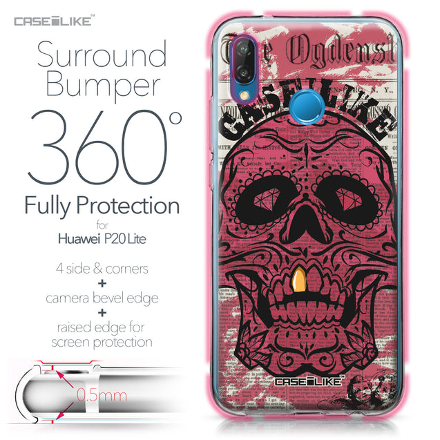 Huawei P20 Lite case Art of Skull 2523 Bumper Case Protection | CASEiLIKE.com