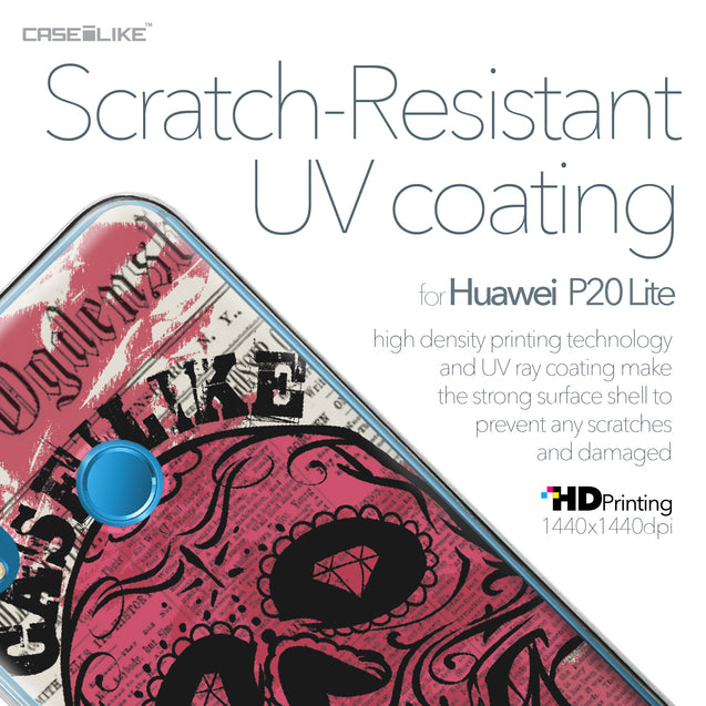 Huawei P20 Lite case Art of Skull 2523 with UV-Coating Scratch-Resistant Case | CASEiLIKE.com