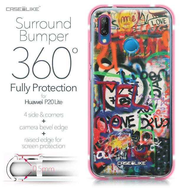 Huawei P20 Lite case Graffiti 2721 Bumper Case Protection | CASEiLIKE.com