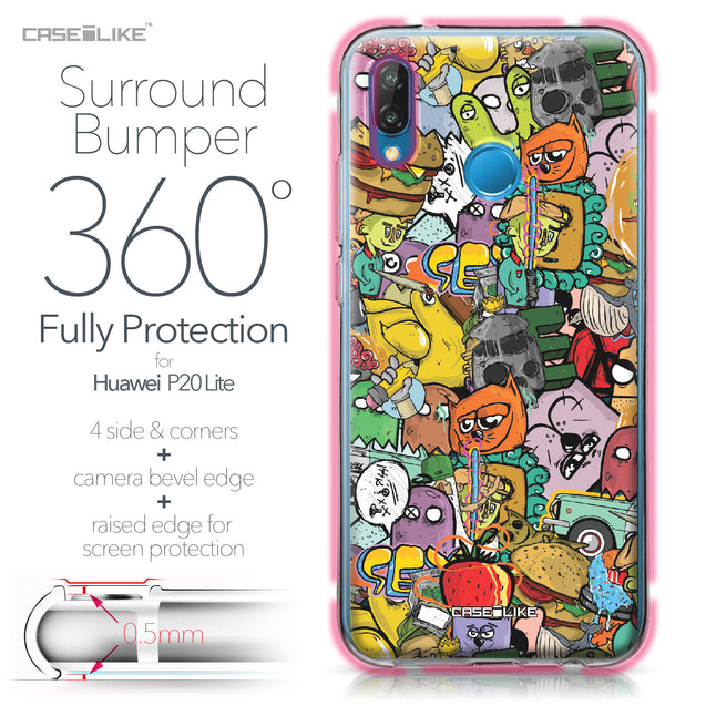 Huawei P20 Lite case Graffiti 2731 Bumper Case Protection | CASEiLIKE.com