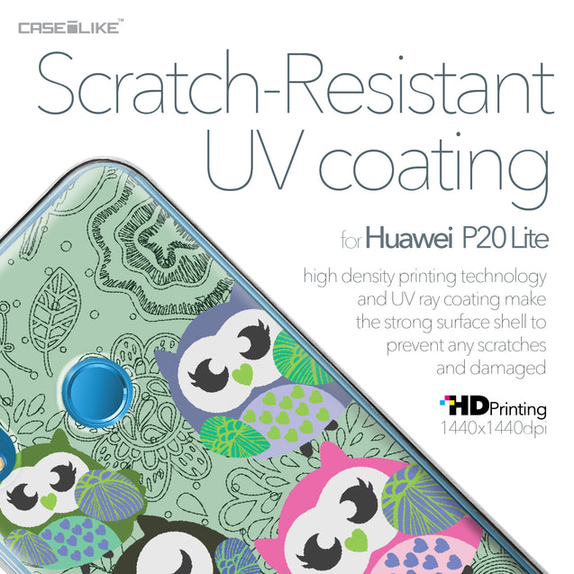 Huawei P20 Lite case Owl Graphic Design 3313 with UV-Coating Scratch-Resistant Case | CASEiLIKE.com