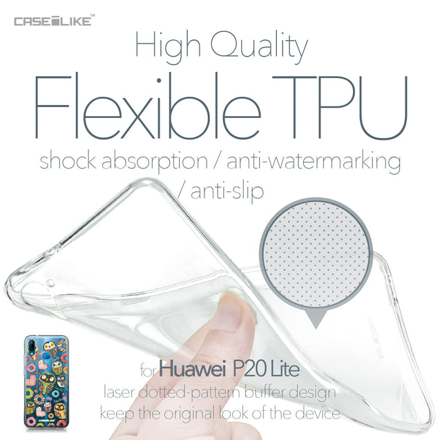 Huawei P20 Lite case Owl Graphic Design 3315 Soft Gel Silicone Case | CASEiLIKE.com