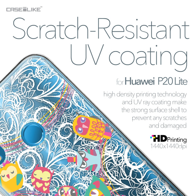 Huawei P20 Lite case Owl Graphic Design 3316 with UV-Coating Scratch-Resistant Case | CASEiLIKE.com