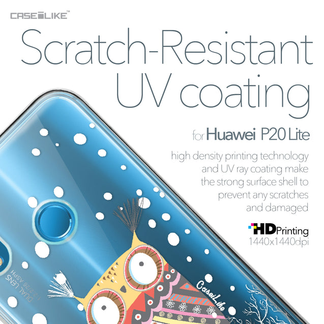 Huawei P20 Lite case Owl Graphic Design 3317 with UV-Coating Scratch-Resistant Case | CASEiLIKE.com