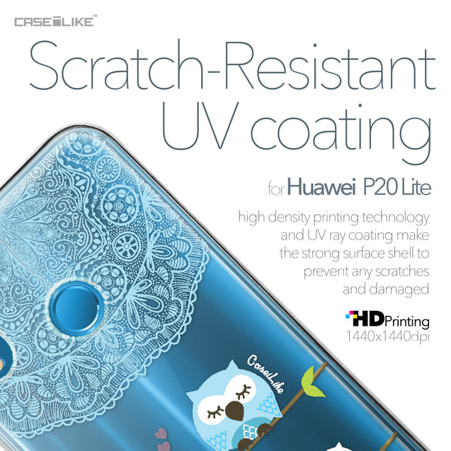 Huawei P20 Lite case Owl Graphic Design 3318 with UV-Coating Scratch-Resistant Case | CASEiLIKE.com