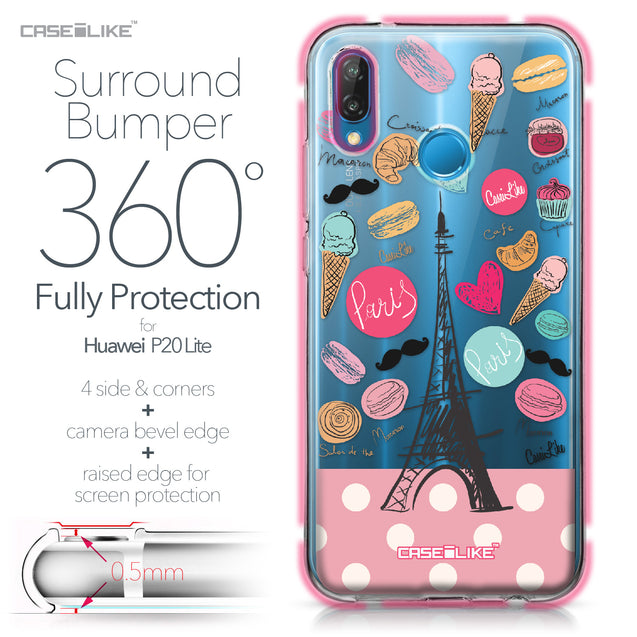 Huawei P20 Lite case Paris Holiday 3904 Bumper Case Protection | CASEiLIKE.com