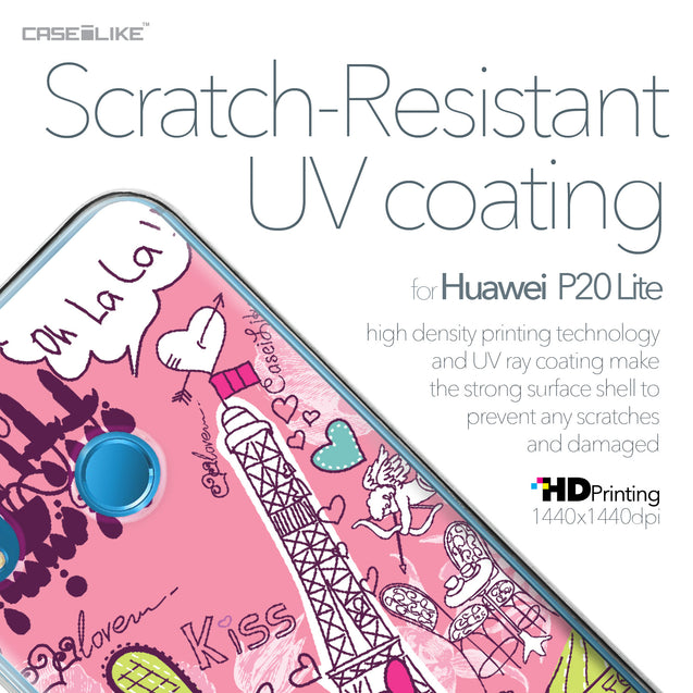 Huawei P20 Lite case Paris Holiday 3905 with UV-Coating Scratch-Resistant Case | CASEiLIKE.com