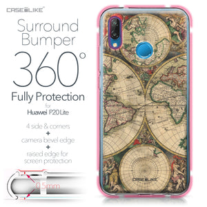 Huawei P20 Lite case World Map Vintage 4607 Bumper Case Protection | CASEiLIKE.com