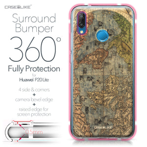 Huawei P20 Lite case World Map Vintage 4608 Bumper Case Protection | CASEiLIKE.com