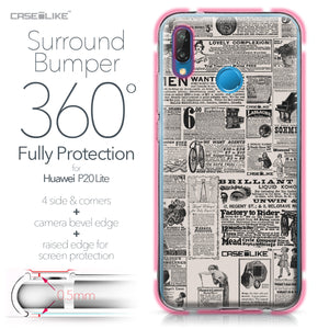 Huawei P20 Lite case Vintage Newspaper Advertising 4818 Bumper Case Protection | CASEiLIKE.com