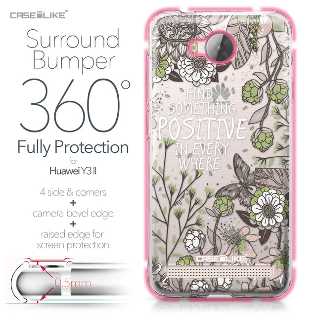 Huawei Y3 II case Blooming Flowers 2250 Bumper Case Protection | CASEiLIKE.com