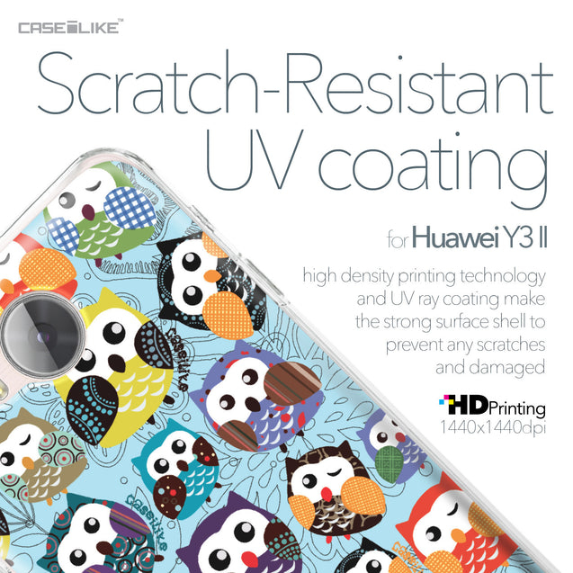 Huawei Y3 II case Owl Graphic Design 3312 with UV-Coating Scratch-Resistant Case | CASEiLIKE.com