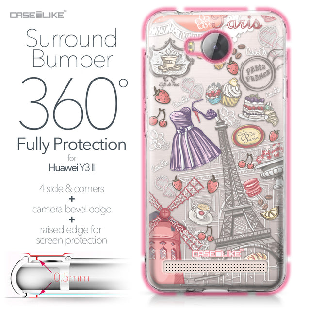 Huawei Y3 II case Paris Holiday 3907 Bumper Case Protection | CASEiLIKE.com