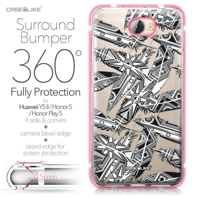Huawei Y5 II / Y5 2 / Honor 5 / Honor Play 5 / Honor 5 Play case Indian Tribal Theme Pattern 2056 Bumper Case Protection | CASEiLIKE.com