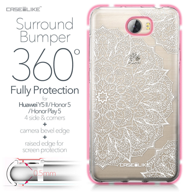 Huawei Y5 II / Y5 2 / Honor 5 / Honor Play 5 / Honor 5 Play case Mandala Art 2091 Bumper Case Protection | CASEiLIKE.com