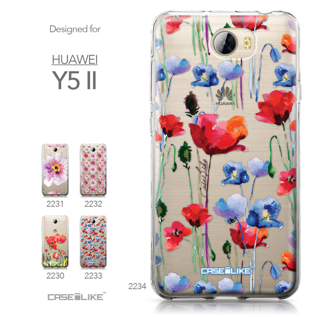 Huawei Y5 II / Y5 2 / Honor 5 / Honor Play 5 / Honor 5 Play case Watercolor Floral 2234 Collection | CASEiLIKE.com