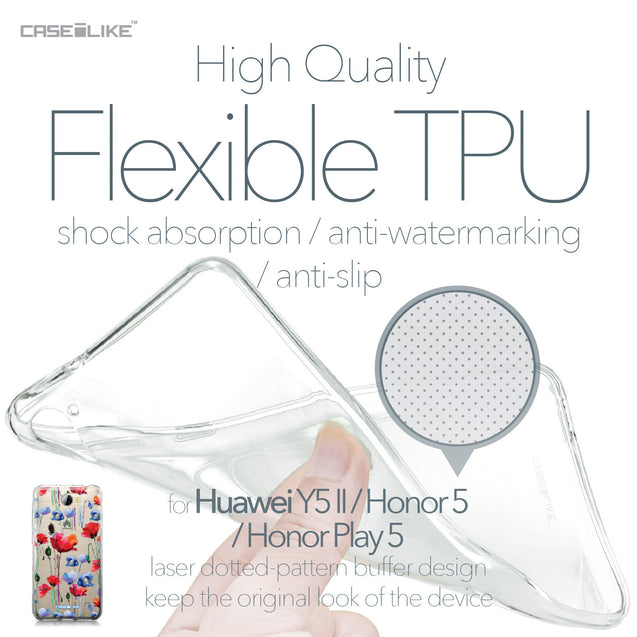 Huawei Y5 II / Y5 2 / Honor 5 / Honor Play 5 / Honor 5 Play case Watercolor Floral 2234 Soft Gel Silicone Case | CASEiLIKE.com