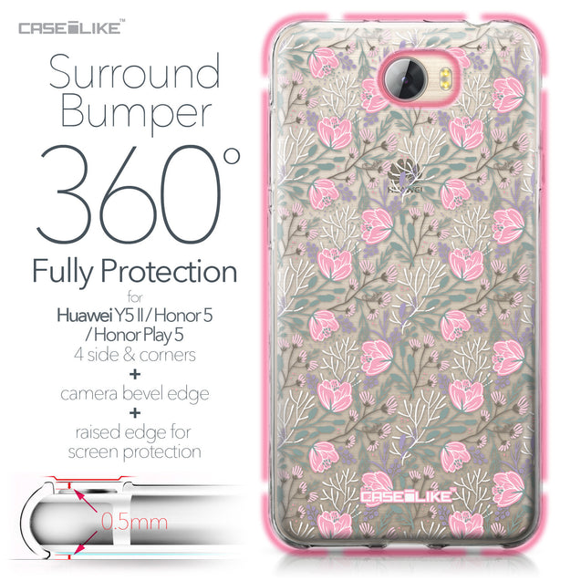 Huawei Y5 II / Y5 2 / Honor 5 / Honor Play 5 / Honor 5 Play case Flowers Herbs 2246 Bumper Case Protection | CASEiLIKE.com