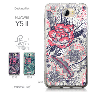 Huawei Y5 II / Y5 2 / Honor 5 / Honor Play 5 / Honor 5 Play case Vintage Roses and Feathers Beige 2251 Collection | CASEiLIKE.com