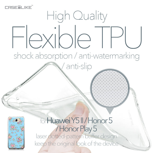 Huawei Y5 II / Y5 2 / Honor 5 / Honor Play 5 / Honor 5 Play case Floral Rose Classic 2263 Soft Gel Silicone Case | CASEiLIKE.com