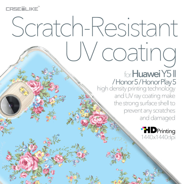 Huawei Y5 II / Y5 2 / Honor 5 / Honor Play 5 / Honor 5 Play case Floral Rose Classic 2263 with UV-Coating Scratch-Resistant Case | CASEiLIKE.com