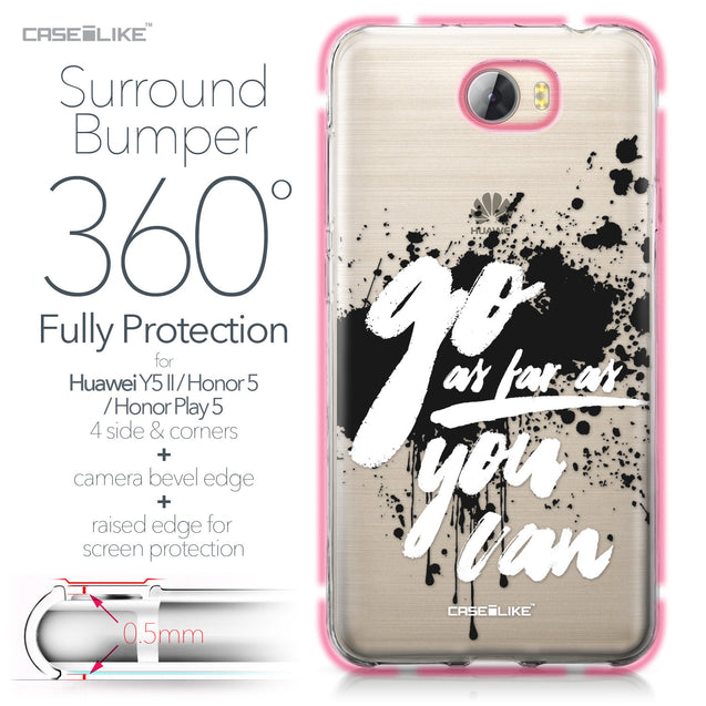 Huawei Y5 II / Y5 2 / Honor 5 / Honor Play 5 / Honor 5 Play case Quote 2415 Bumper Case Protection | CASEiLIKE.com